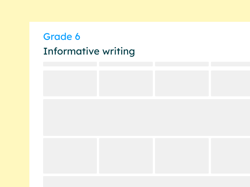 grade 6 informative writing rubric