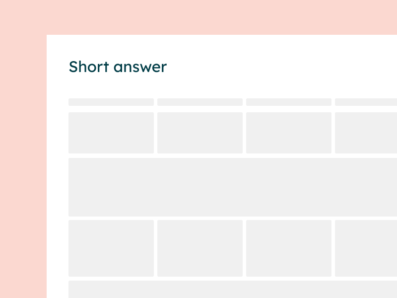 short answer rubric